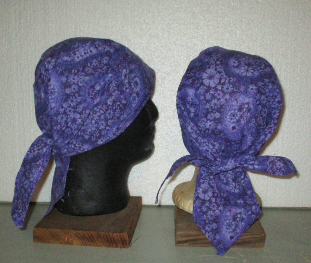 Do-Rag Bandanna with Sweatband purple paisley