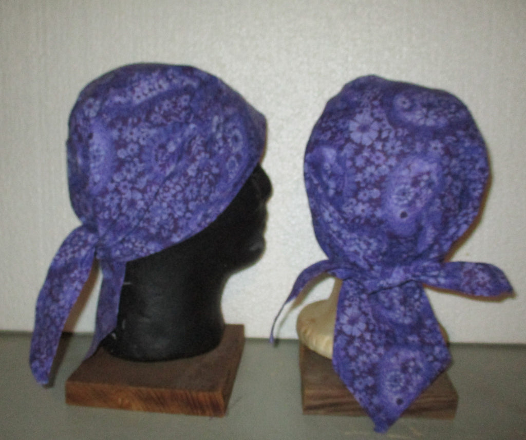 Do-Rag Bandanna with Sweatband purple paisley