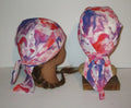 Do-Rag Bandanna with Sweatband Watercolor Pink Purple Orange