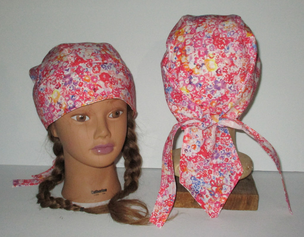 Do-Rag Bandanna with Sweatband Neon Flowers