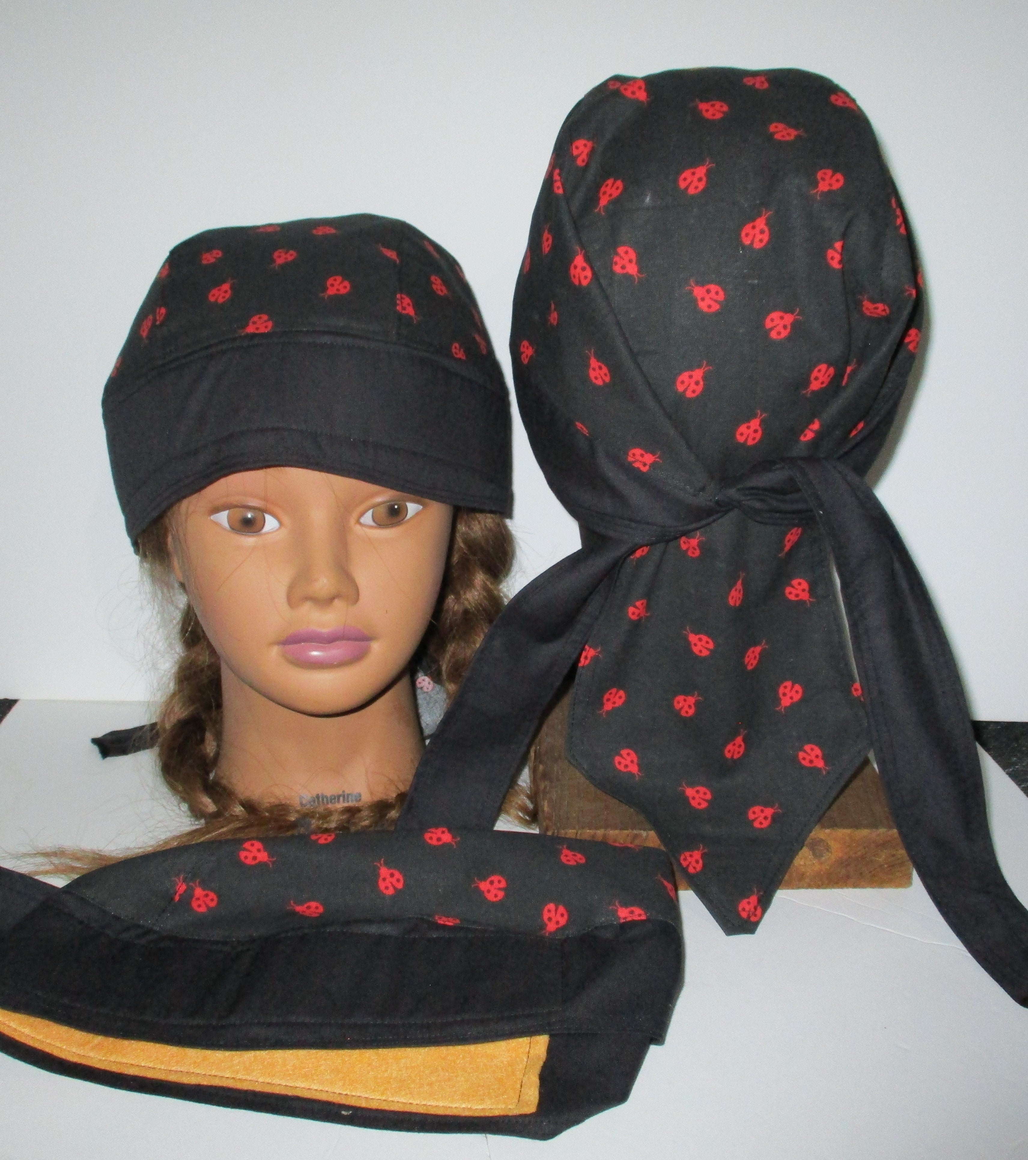 Do-Rag Bandanna with Sweatband ladybug