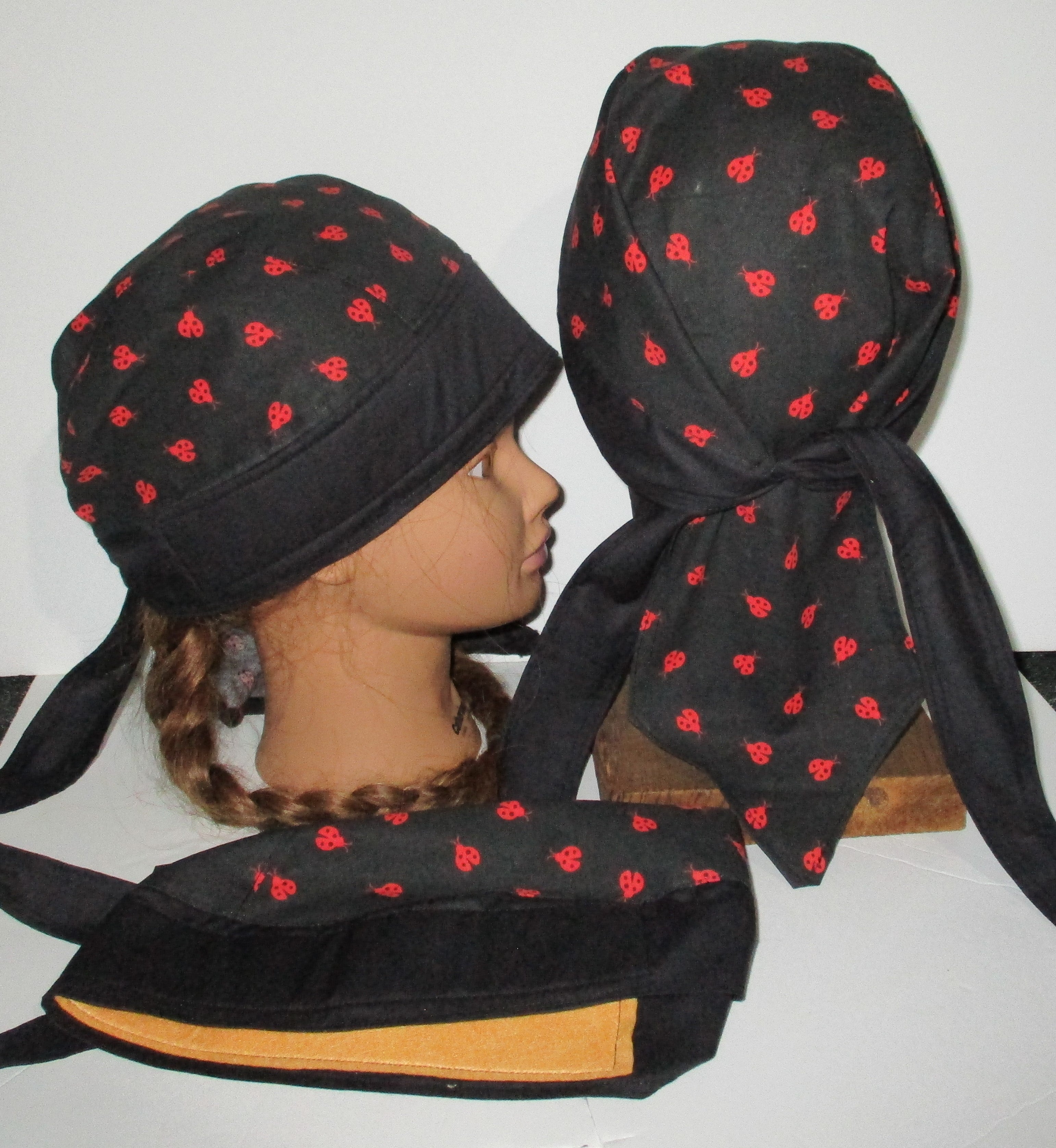 Do-Rag Bandanna with Sweatband ladybug