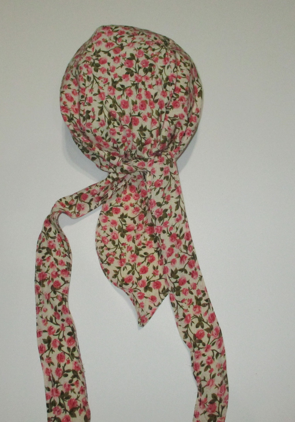 Do-Rag Bandanna with Sweatband Vintage Floral Fabric