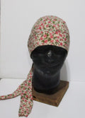 Do-Rag Bandanna with Sweatband Vintage Floral Fabric