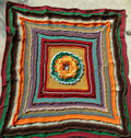 Hand Crocheted One-of-a-kind Blanket Afghan Textured Sunflower 69x69