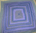 Hand Crocheted One-of-a-kind Blanket Afghan Baby Purple 36x38