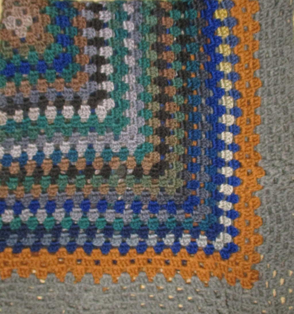 Hand Crocheted One-of-a-kind Blanket Afghan Lap Baby 42x42
