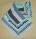 Hand Crocheted One-of-a-kind Blanket Afghan Baby Blues 45x60