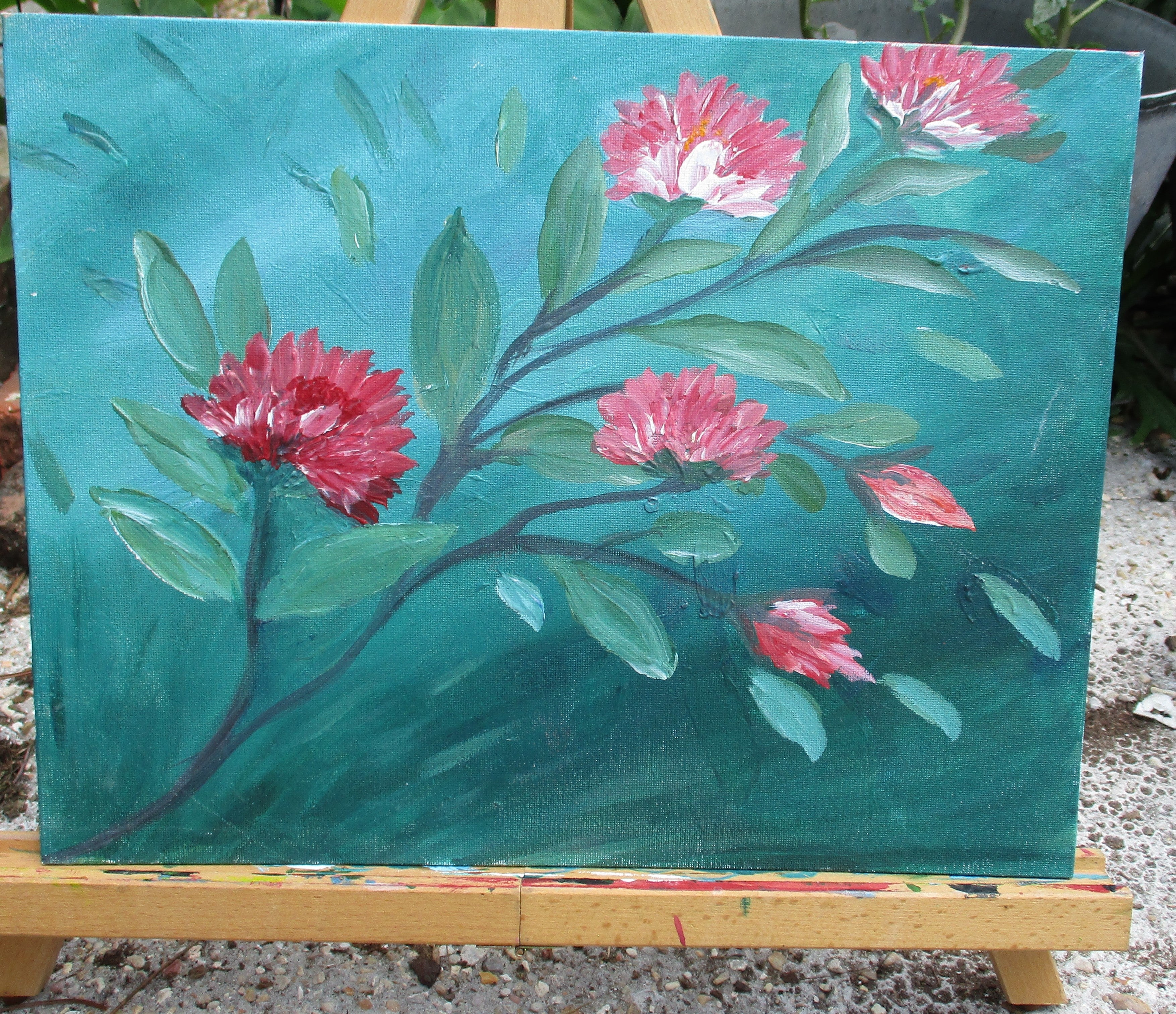 Painting Canvas Art Flowering Branch Draping 11x14