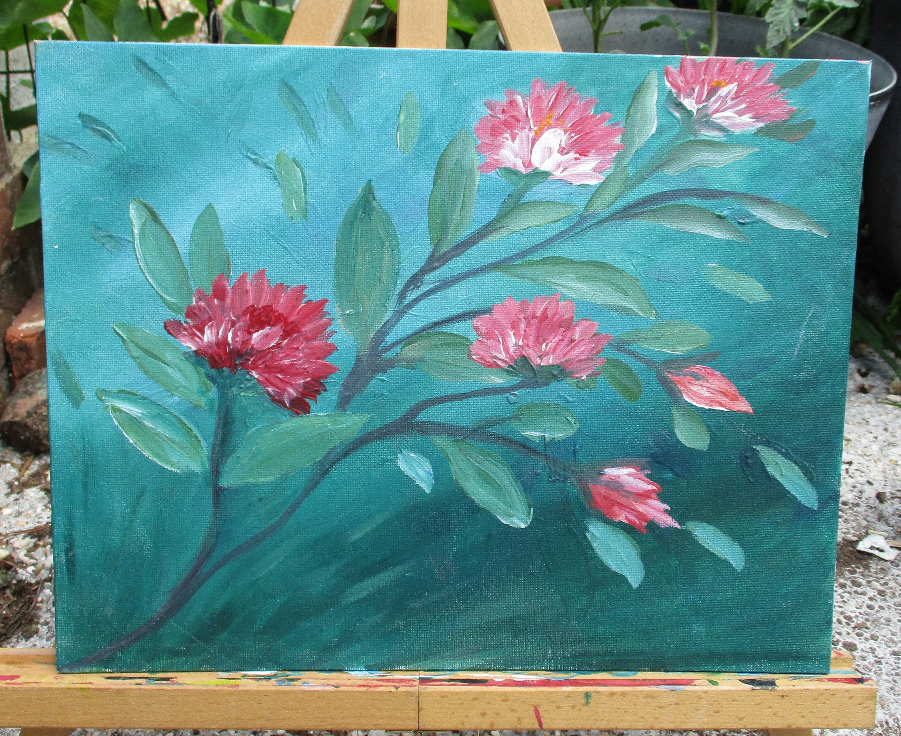 Painting Canvas Art Flowering Branch Draping 11x14