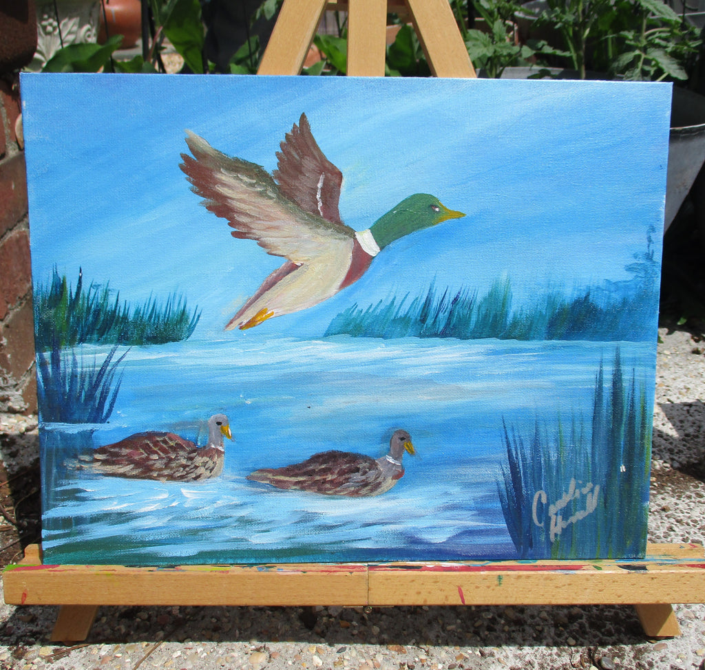 Painting Canvas Art Ducks Pond 11x14