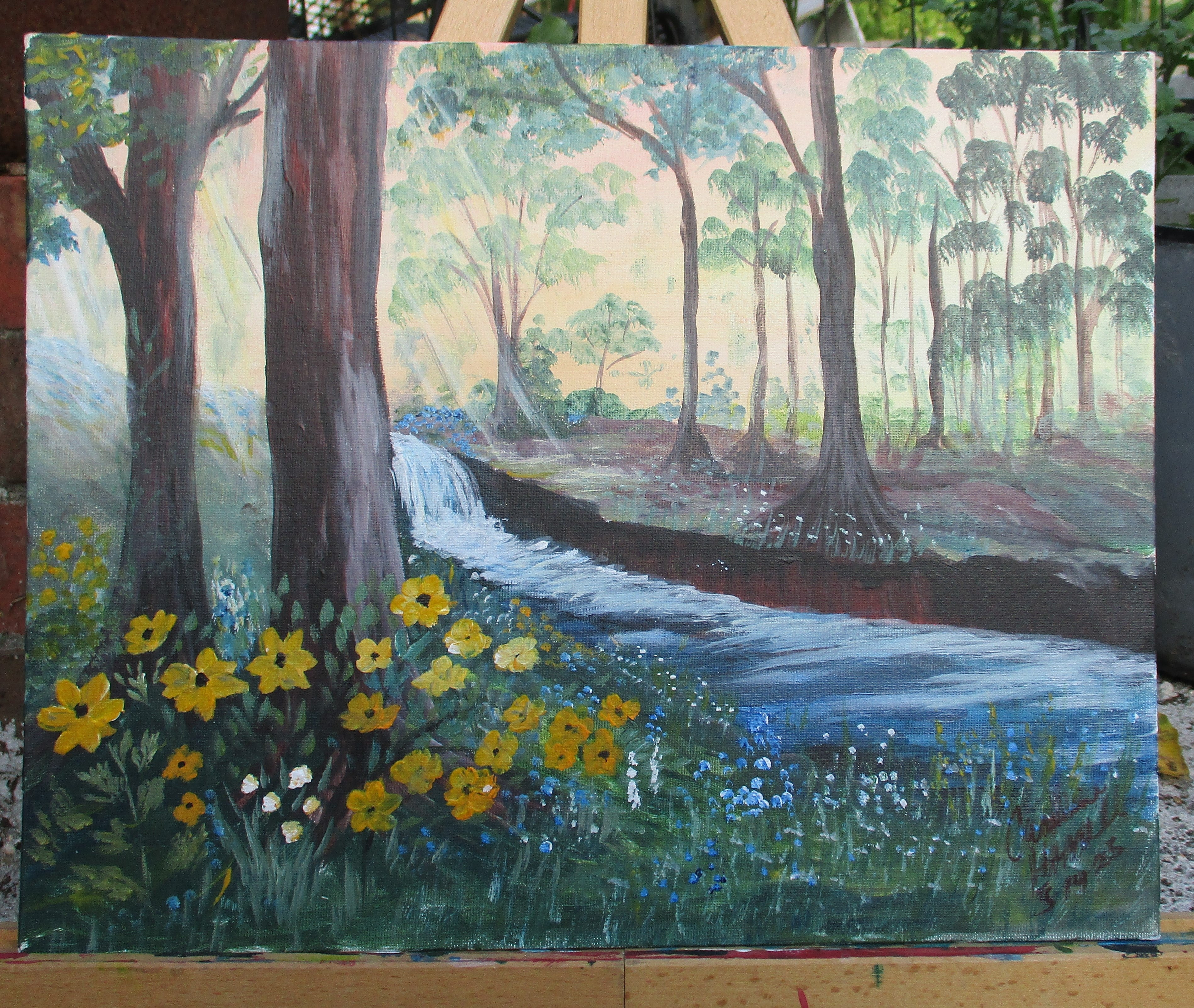 Painted Canvas Art Tunica Hills Creek Painting 11x14