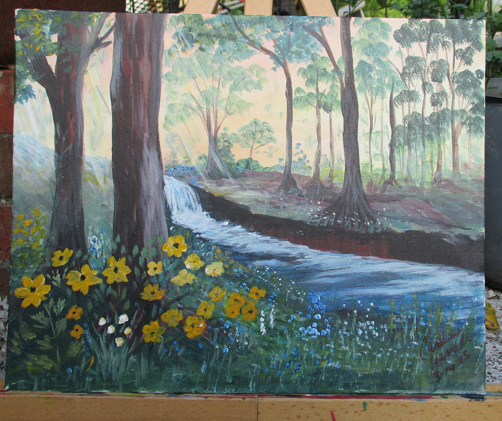 Painted Canvas Art Tunica Hills Creek Painting 11x14