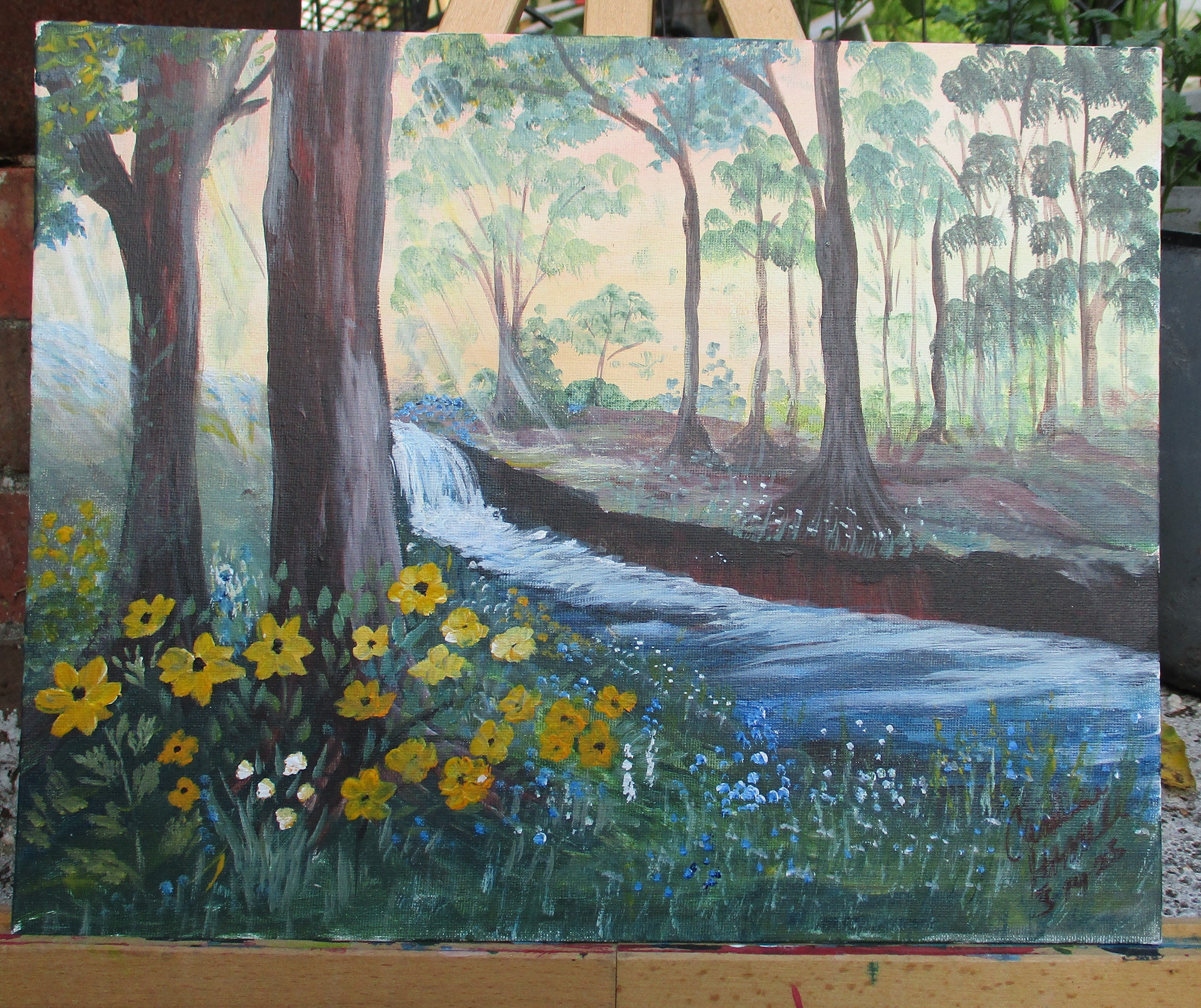Painted Canvas Art Tunica Hills Creek Painting 11x14