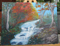 Painted Canvas Art Autum Fall Waterfall
