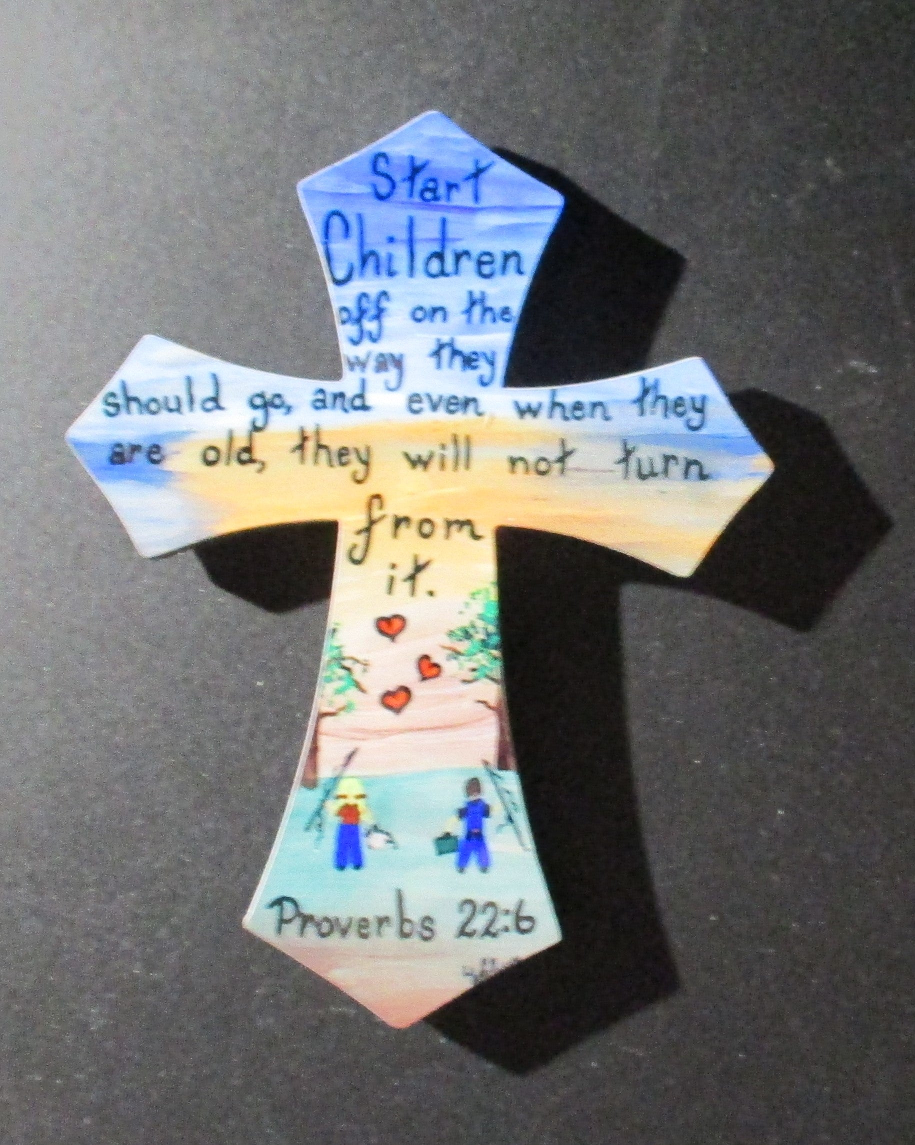 Art Magnet cross Bible Verse Children