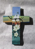Art Magnet cross doves magnolias