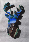 mini art magnet Deer Head Shaped squirrel in tree