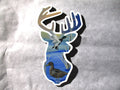 mini art magnet Deer Head Shaped Ducks in Reeds at Water