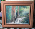 Framed Art Waterfall in woods scene