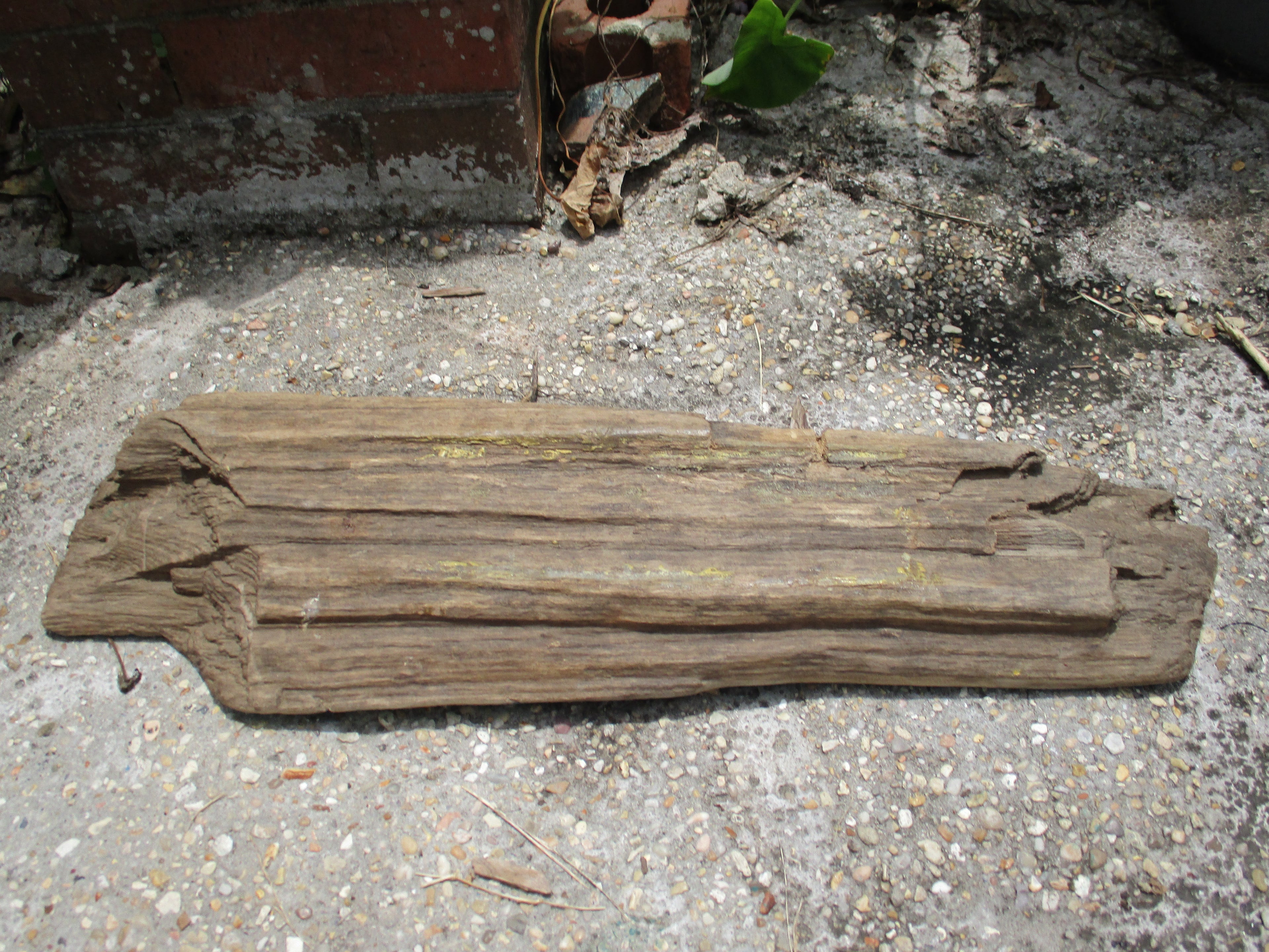 Freestanding Driftwood Art Painting Swamp Cabin Gator Egret Boat