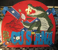 Original Louisiana Art Board Extra-Large Crawfish Gator Confederate Rebel flag Tabasco L.J.