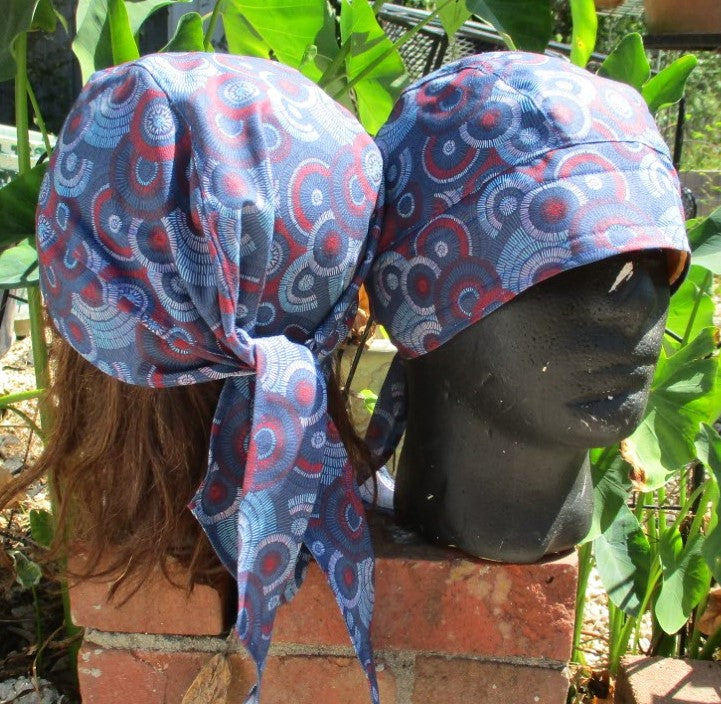 Do-Rag Bandanna with Sweatband Red White Blue