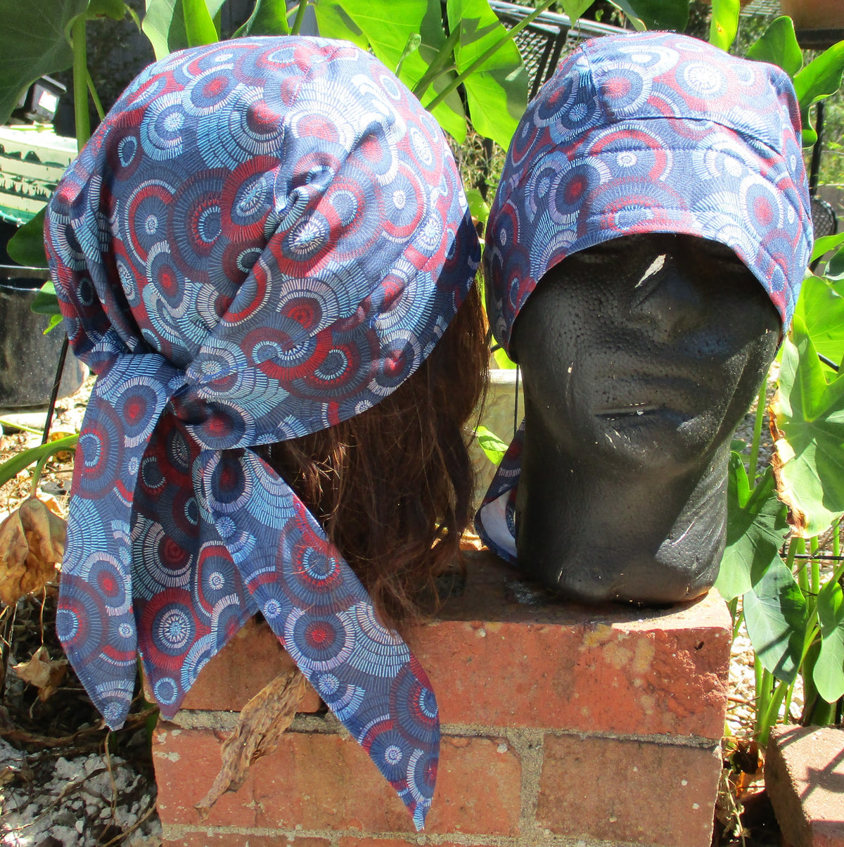 Do-Rag Bandanna with Sweatband Red White Blue